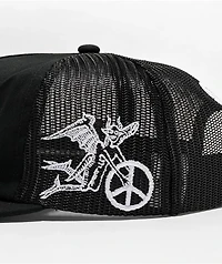 Obey World Black Strapback Hat