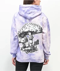 Obey Worldwide Mushroom Purple & White Tie Dye Hoodie