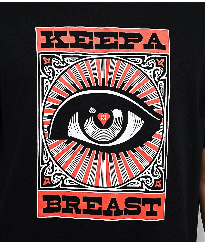Obey x Keep A Breast Foundation Black T-Shirt