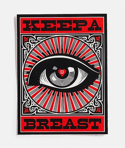 Obey x Keep A Breast Foundation Sticker