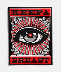 Obey x Keep A Breast Foundation Sticker