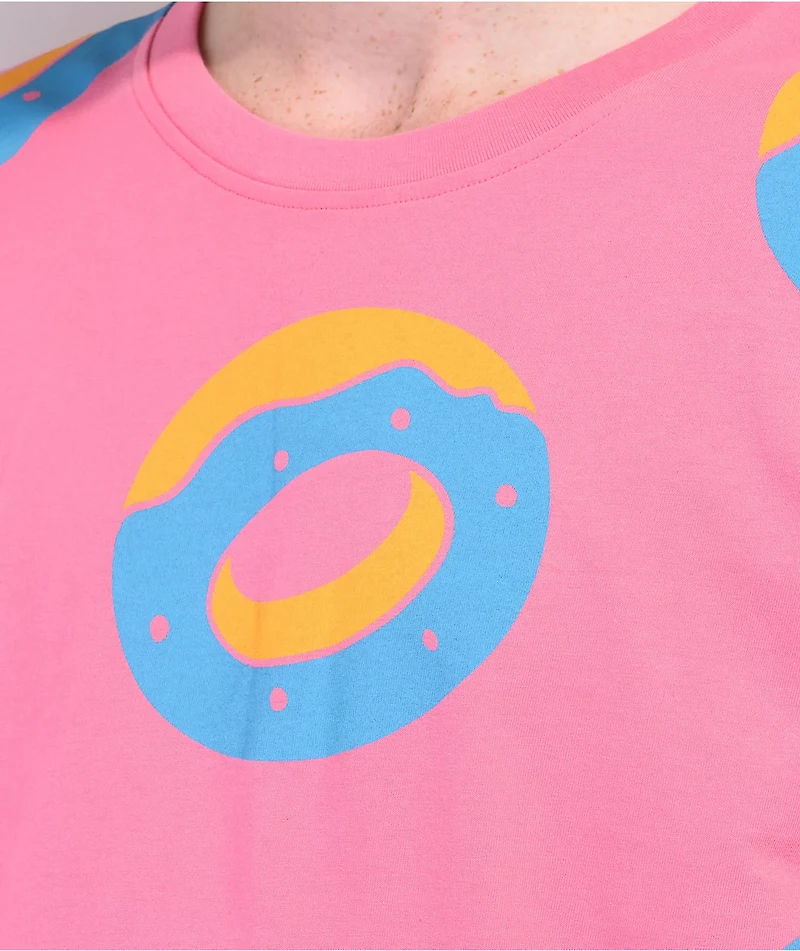 Odd Future All Over Donut Logo Pink T-Shirt
