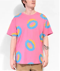 Odd Future All Over Donut Logo Pink T-Shirt