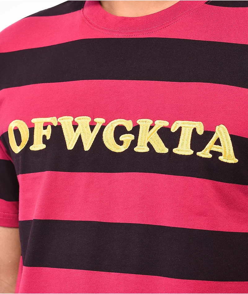Odd Future Big Stripe Black & Purple Knit T-Shirt