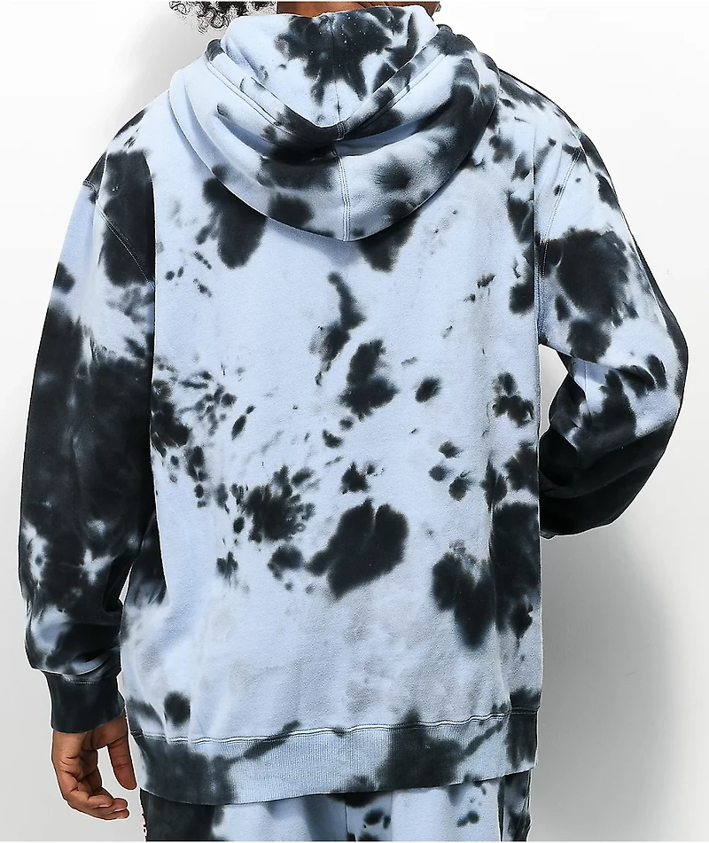 Odd Future Blue & Black Tie Dye Hoodie
