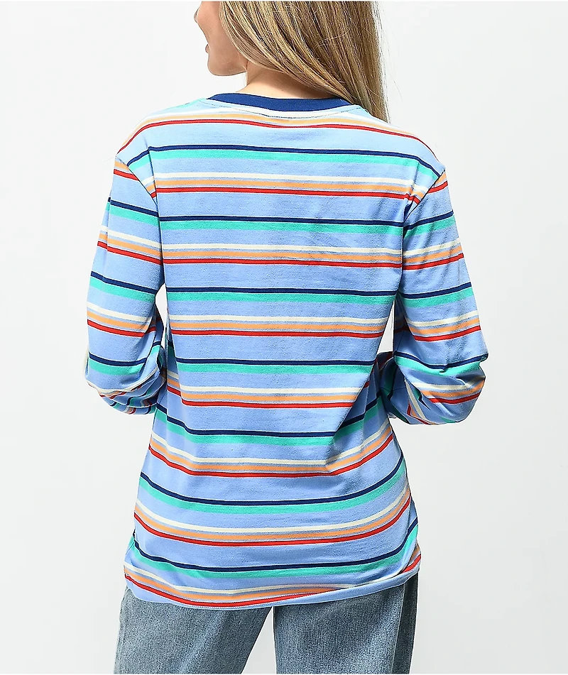 Odd Future Blue & Orange Stripe Long Sleeve T-Shirt