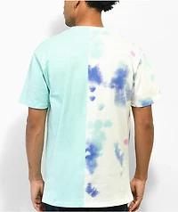 Odd Future Center Teal & White Split Tie Dye T-Shirt