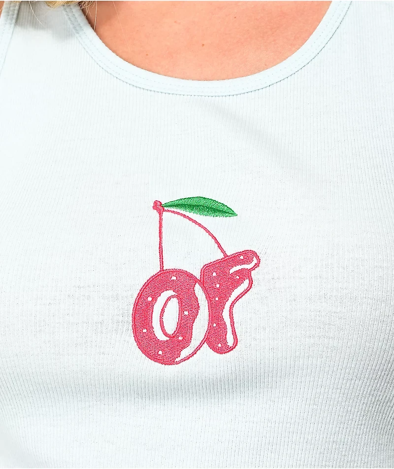 Odd Future Cherry Light Blue Crop Tank Top