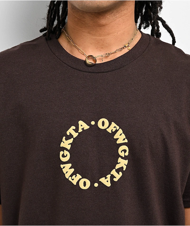 Odd Future Circle Logo Brown T-Shirt