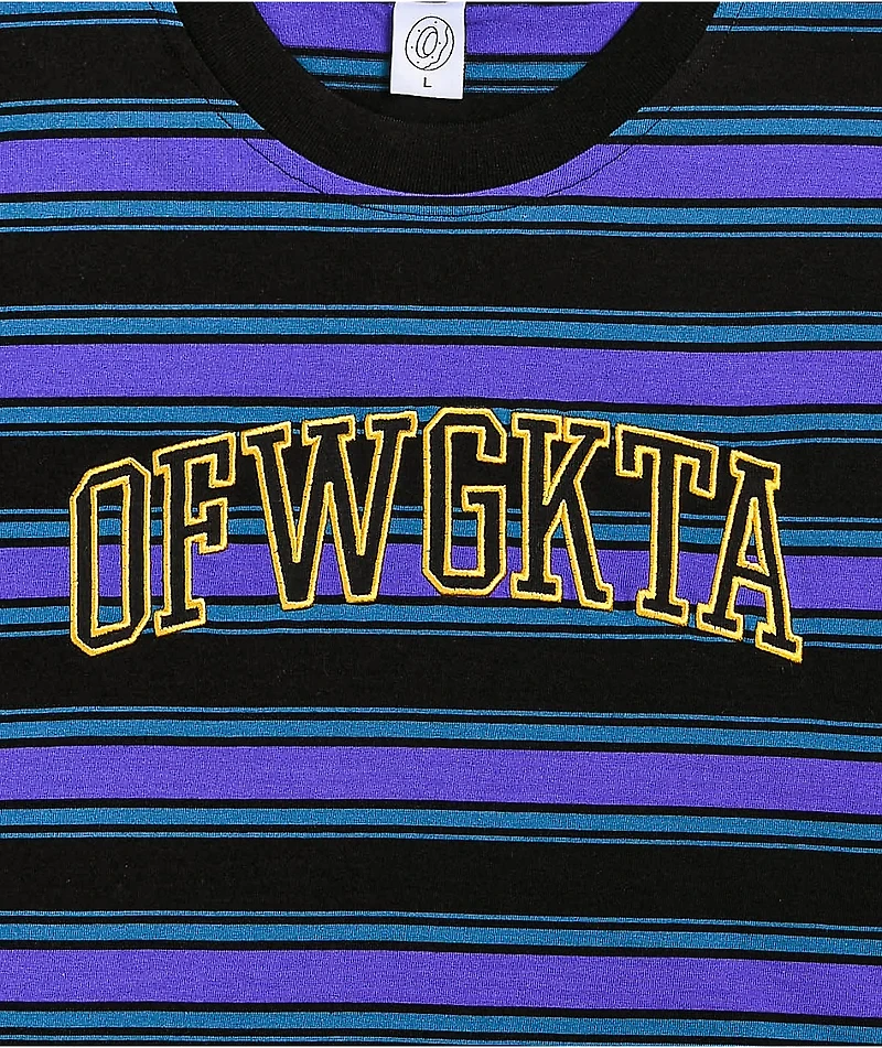Odd Future Collegiate Logo Stripe Knit T-Shirt