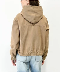 Odd Future Cream & Blue Hooded Denim Jacket