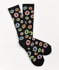 Odd Future Donut All Over Print Black Crew Socks