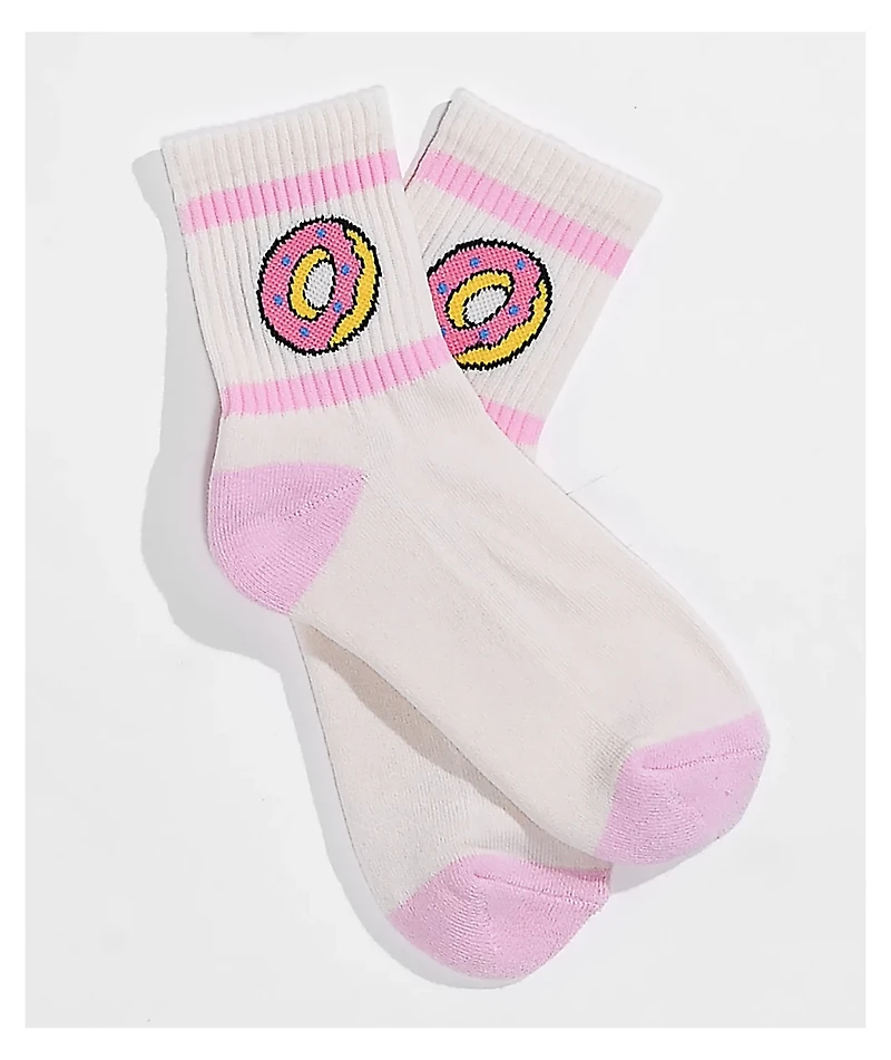 Odd Future Donut Pink & White Crew Socks