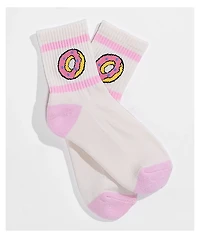 Odd Future Donut Pink & White Crew Socks