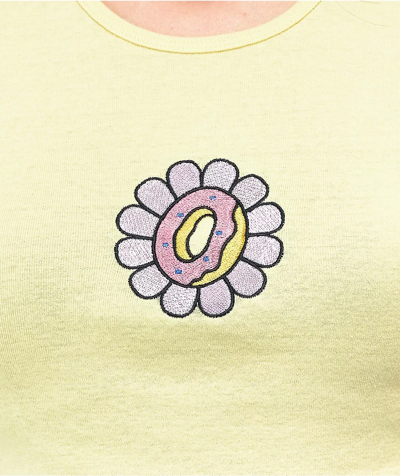 Odd Future Flower Yellow Crop T-Shirt