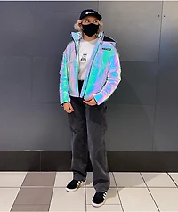 Odd Future Iridescent Blue Puffer Jacket
