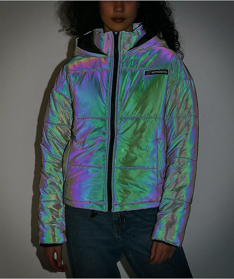 Odd Future Iridescent Blue Puffer Jacket