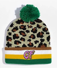 Odd Future Leopard Pom Beanie