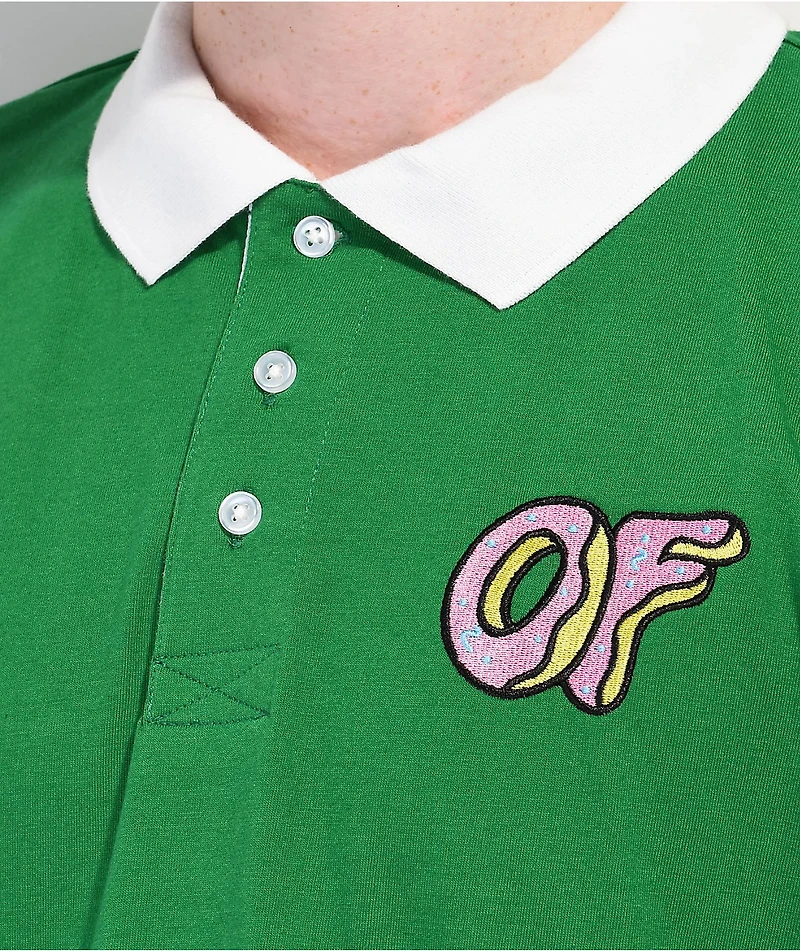 Odd Future Logo Green Long sleeve Polo Shirt