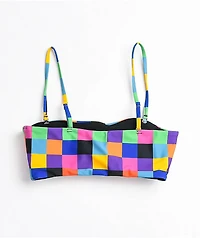 Odd Future Multi Checkered Bandeau Bikini Top