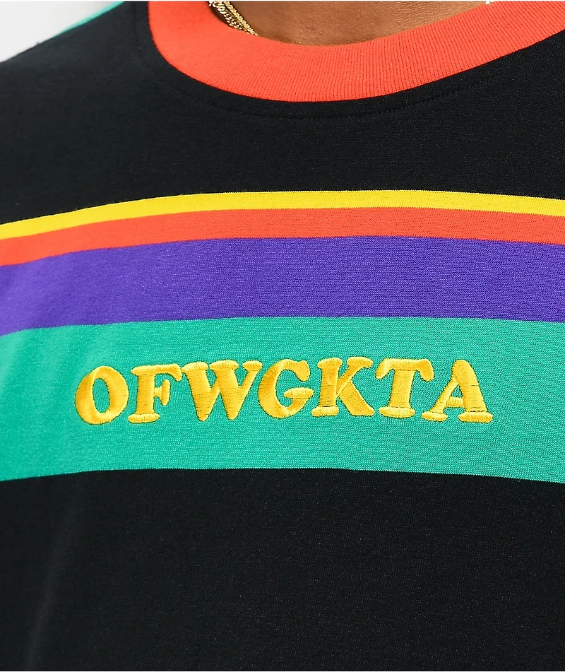 Odd Future Multi Stripe Black Long Sleeve Knit Shirt