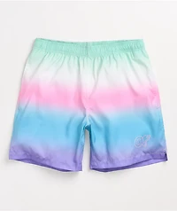 Odd Future Pink, Blue, & White Dip Dye Board Shorts