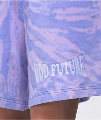 Odd Future Purple Spiral Tie Dye Sweat Shorts