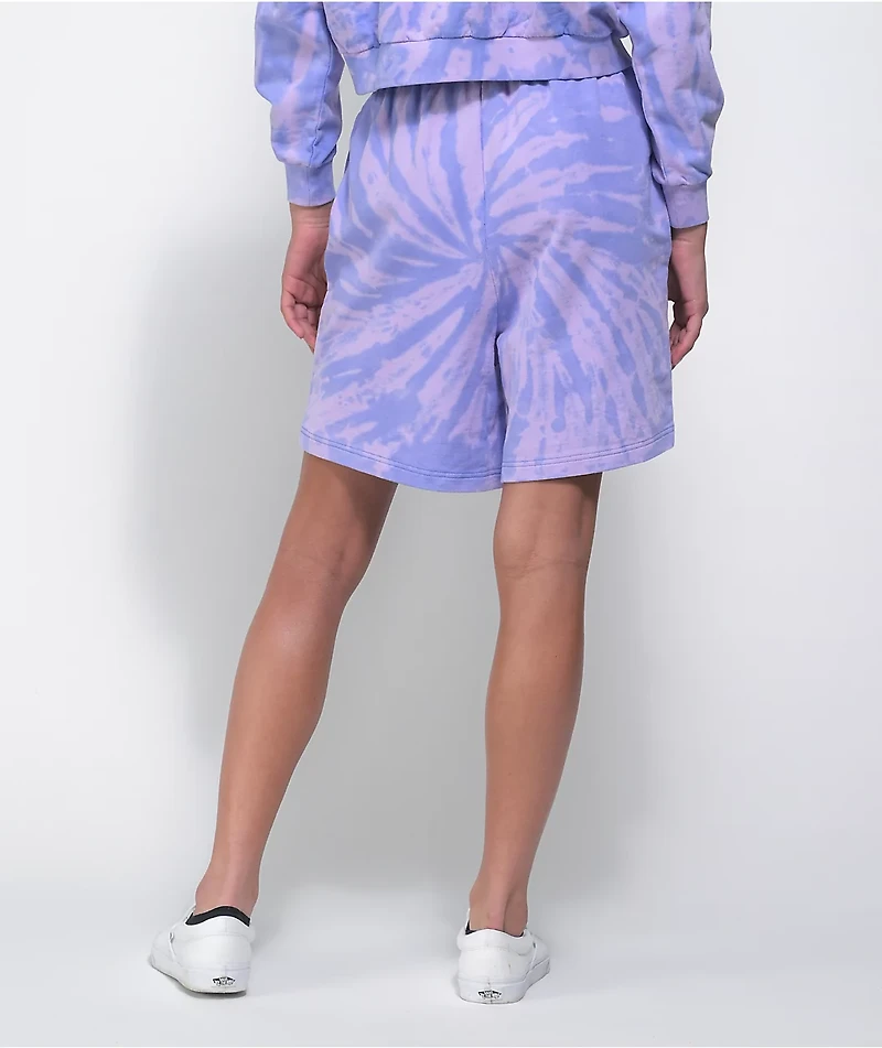 Odd Future Purple Spiral Tie Dye Sweat Shorts