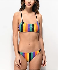 Odd Future Rainbow Stripe Cheeky Bikini Bottom
