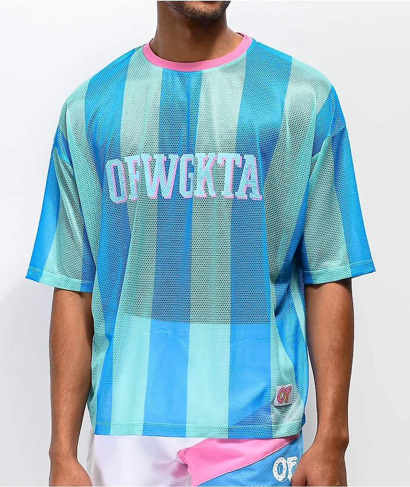 Odd Future Vertical Stripe Teal Soccer Jersey