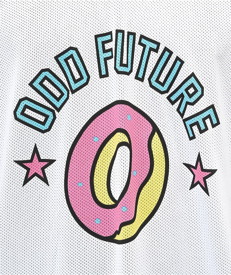 Odd Future White & Pink Basketball Jersey