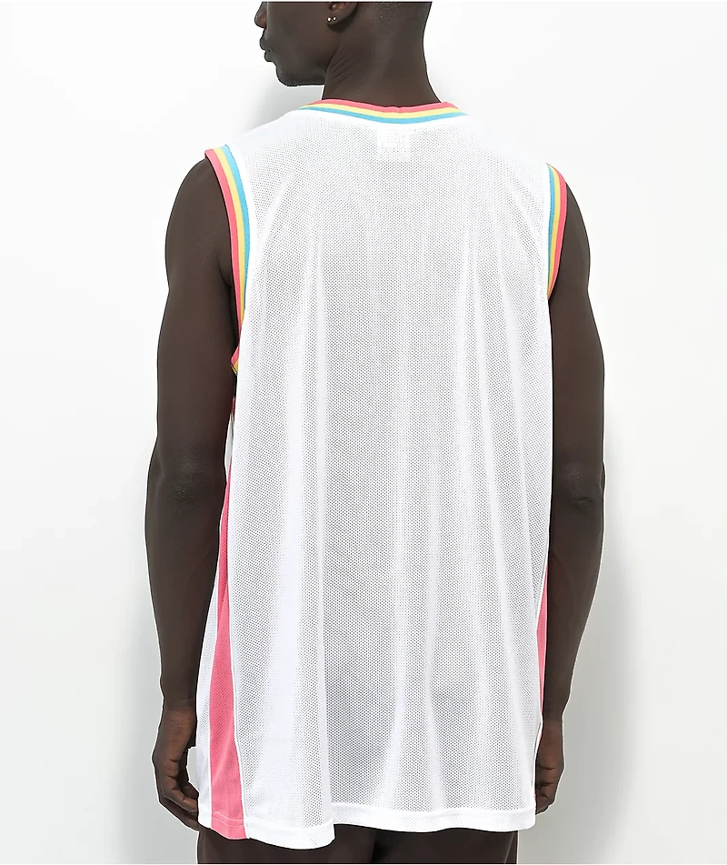 Odd Future White & Pink Basketball Jersey