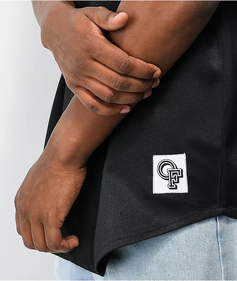 Odd Future Woven Black Baseball Jersey