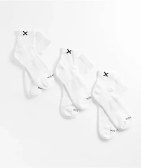 Odd Sox 3 Pack White Quarter Socks