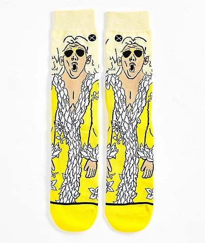Odd Sox x WWE Rick Flair Nature Boy Yellow Crew Socks