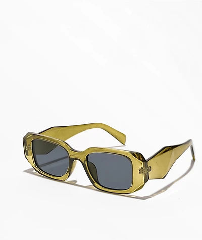 Olive Rectangle Sunglasses