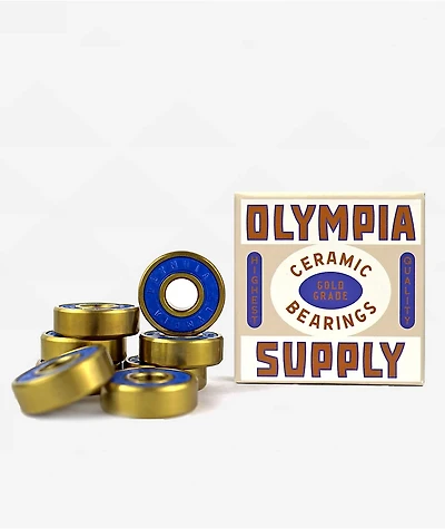 Olympia Supply Gold Grade Ceramic Skateboard Bearings