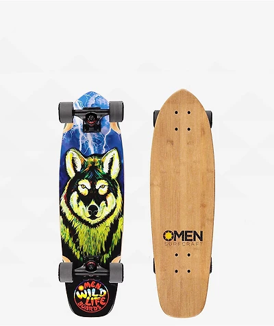 Omen Bolt Wolf 29" Cruiser Skateboard Complete