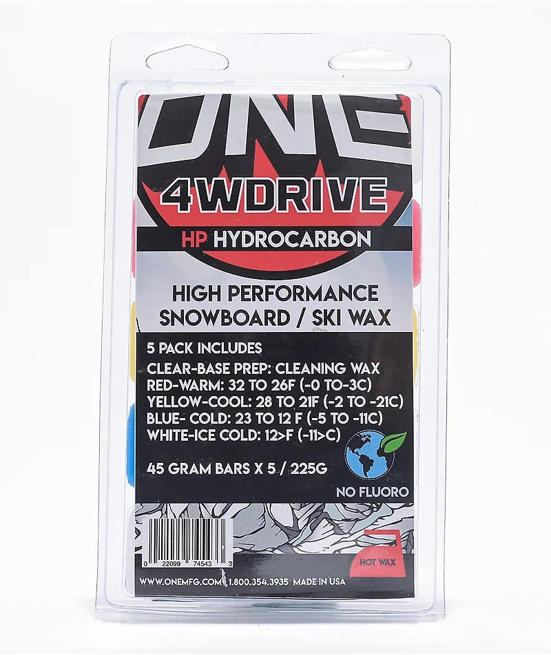 One Ball 4WD 5 Pack Snowboard Wax
