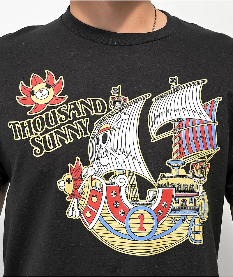 One Piece Thousand Crew Black T-Shirt