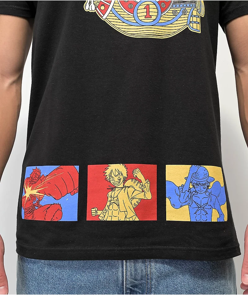 One Piece Thousand Crew Black T-Shirt