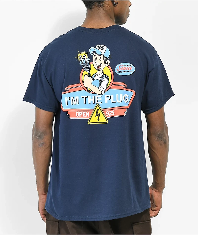 Open 925 I'm The Plug Navy T-Shirt