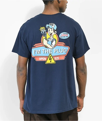 Open 925 I'm The Plug Navy T-Shirt