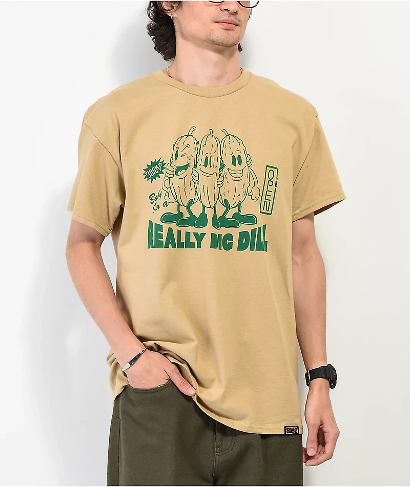 Open 925 Really Big Dill Beige T-Shirt