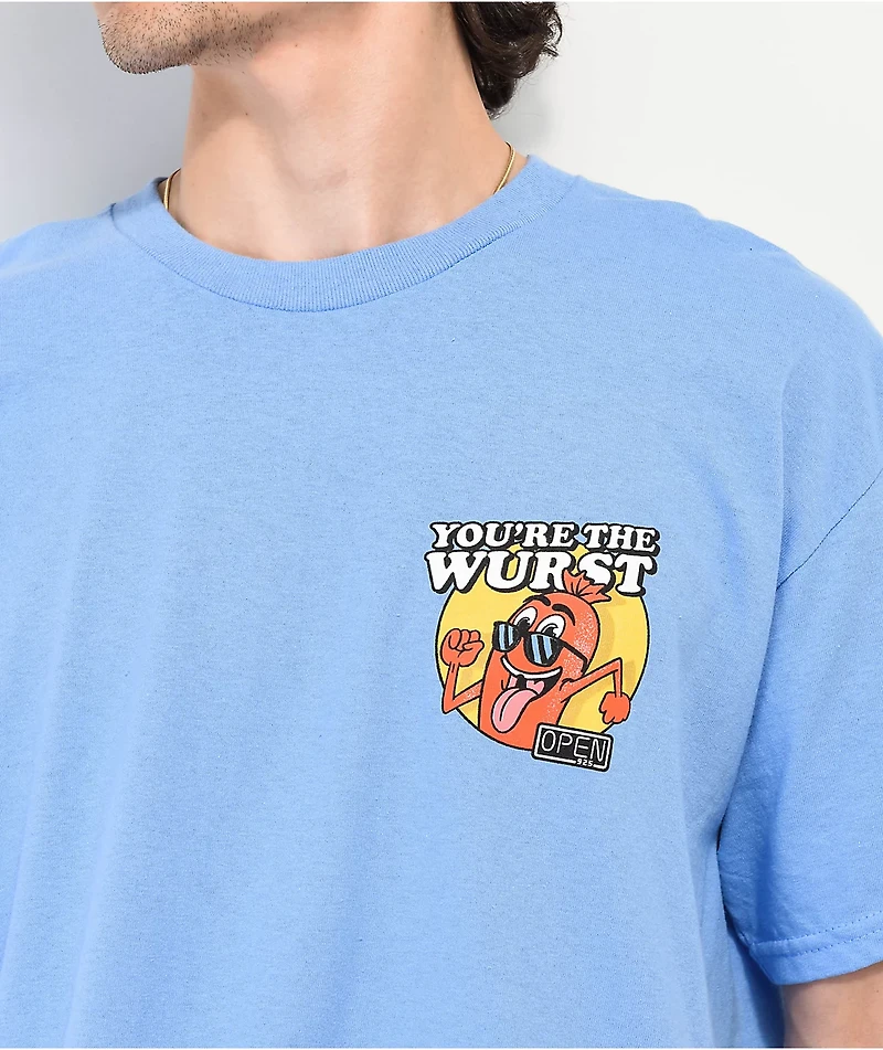 Open 925 You're The Wurst Sky Blue T-Shirt