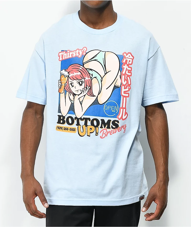 Open925 Bottoms Up Sky Blue T-Shirt