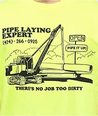Open925 Pipe Laying Neon Yellow T-Shirt