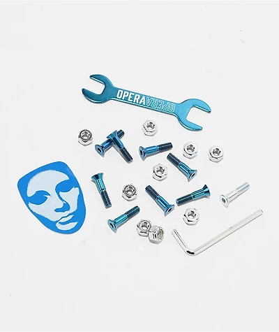 Opera Blue & Silver 7/8" Skateboard Hardware