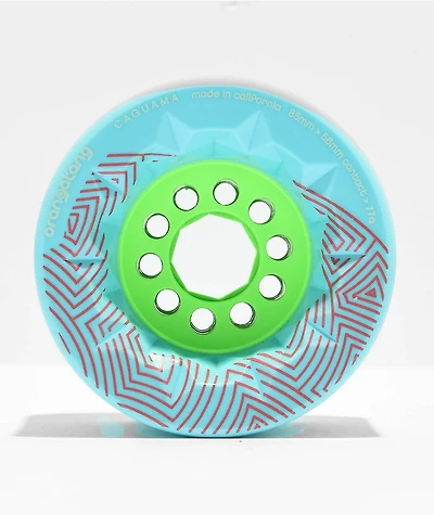 Orangatang Caguama 85mm 77a Blue & Green Cruiser Skateboard Wheels