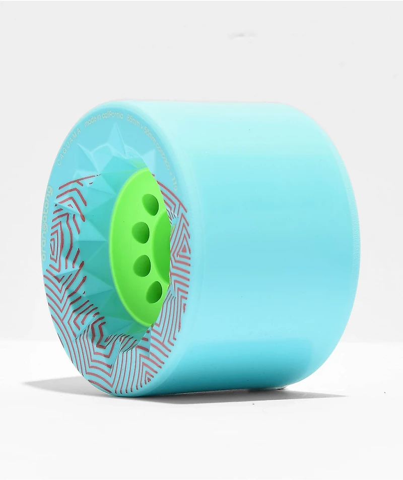 Orangatang Caguama 85mm 77a Blue & Green Longboard Wheels